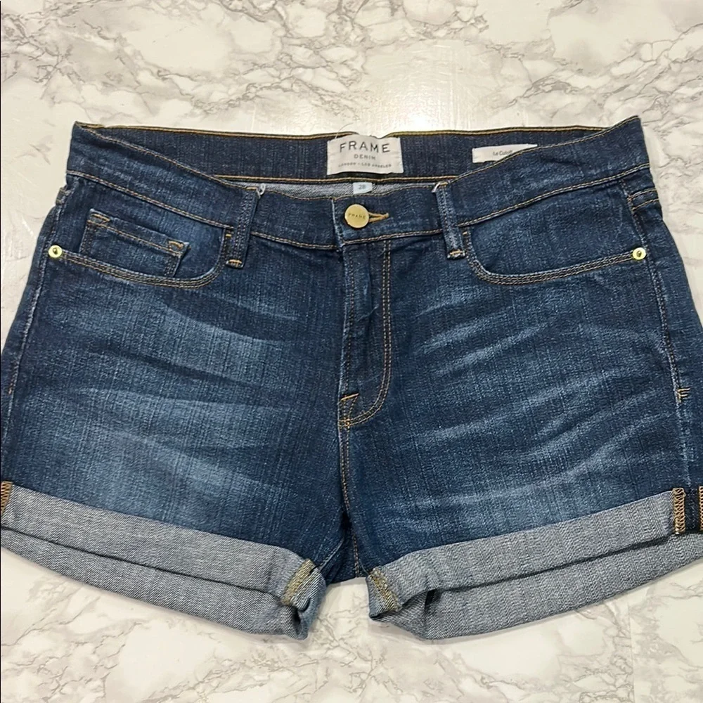 Frame Denim Women's Blue Denim Shorts - Picture 1 of 9